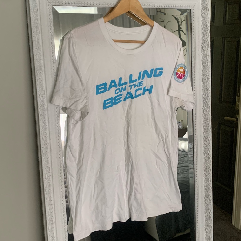 Balling on the Beach *CUSTOM* Tee • White • Large
